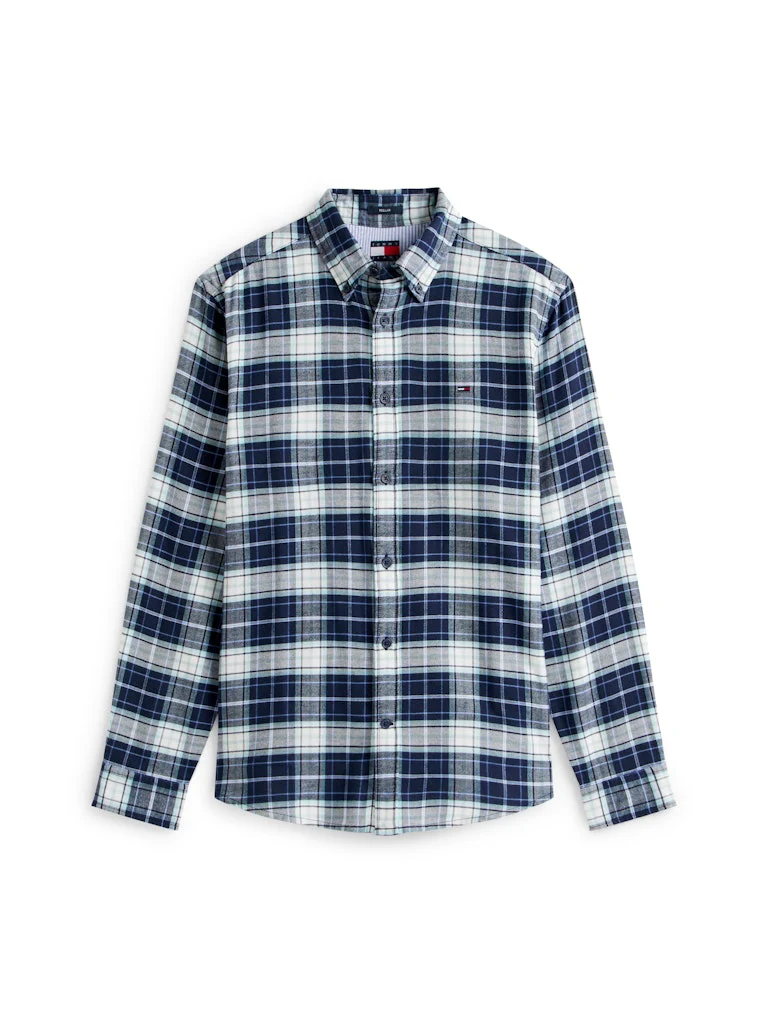 Tommy Jeans miesten kauluspaita TJM Reg Flannel Check Shirt Ext Sininen, indigo - Image 4