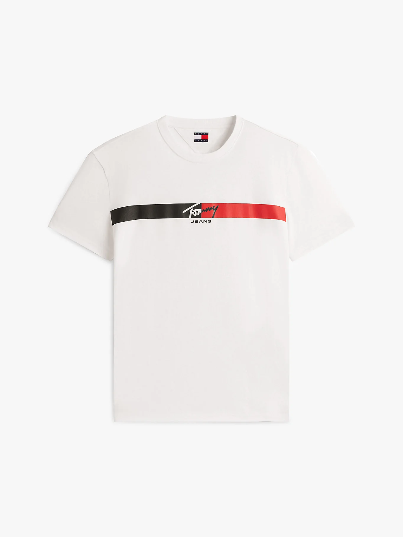 Tommy Jeans miesten t-paita TJM REG SIGNATURE STRIPE T EXT, valkoinen - Image 5