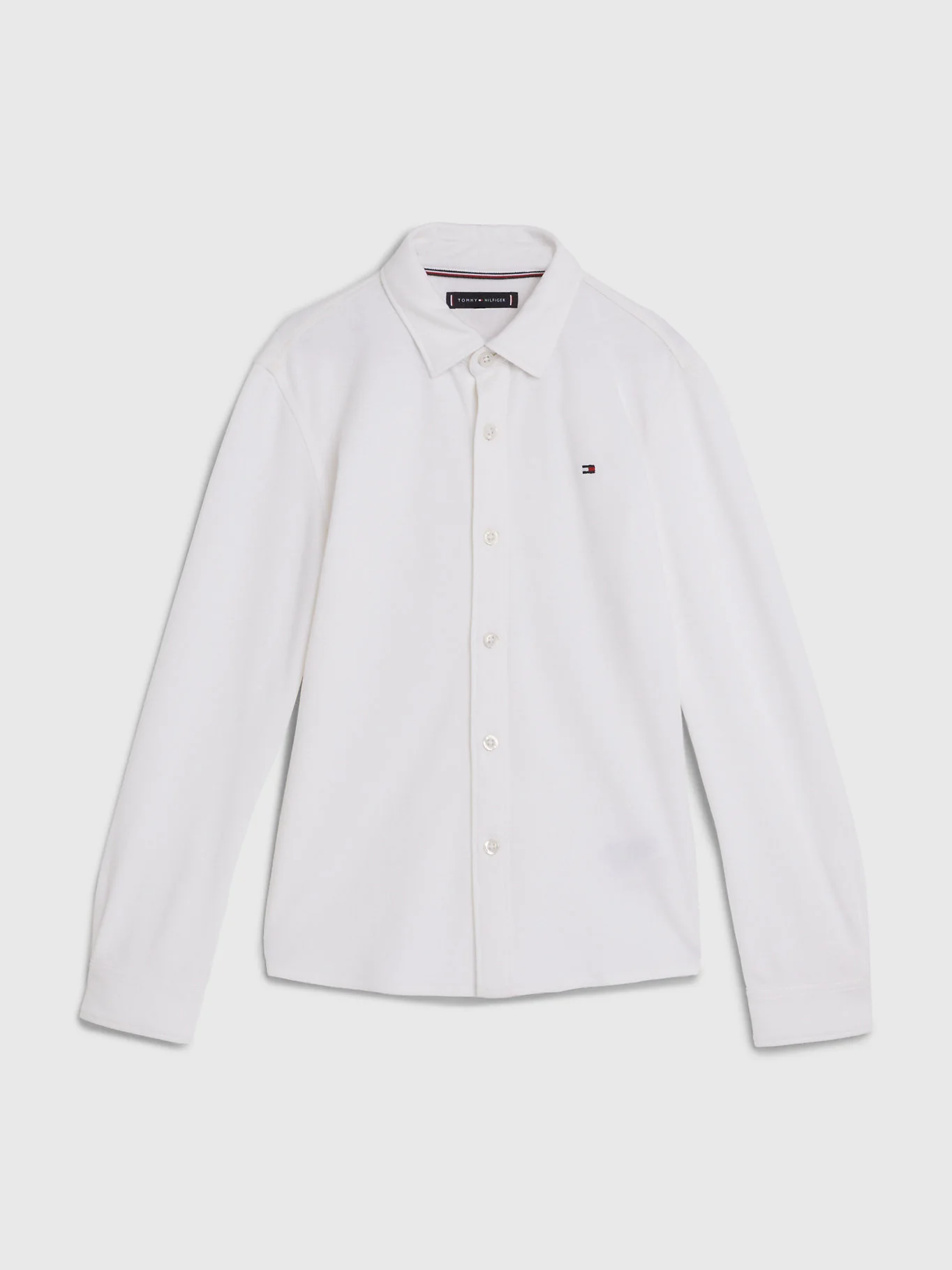 Tommy Hilfiger Childrenswear Lasten Paita, STRETCH PIQUE SHIRT Valkoinen