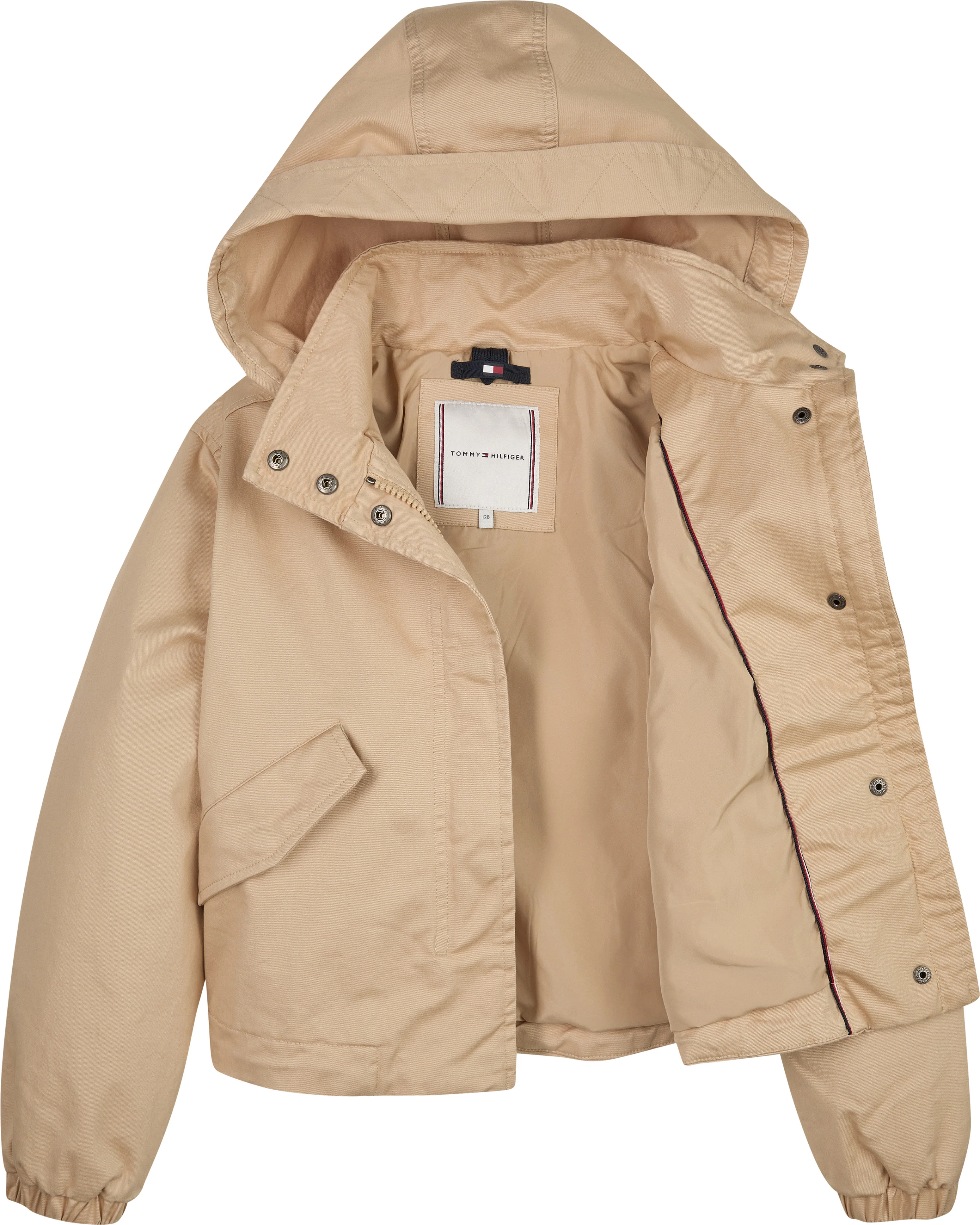 Tommy Hilfiger Childrenswear takki,COTTON PARKA Beige - Image 3