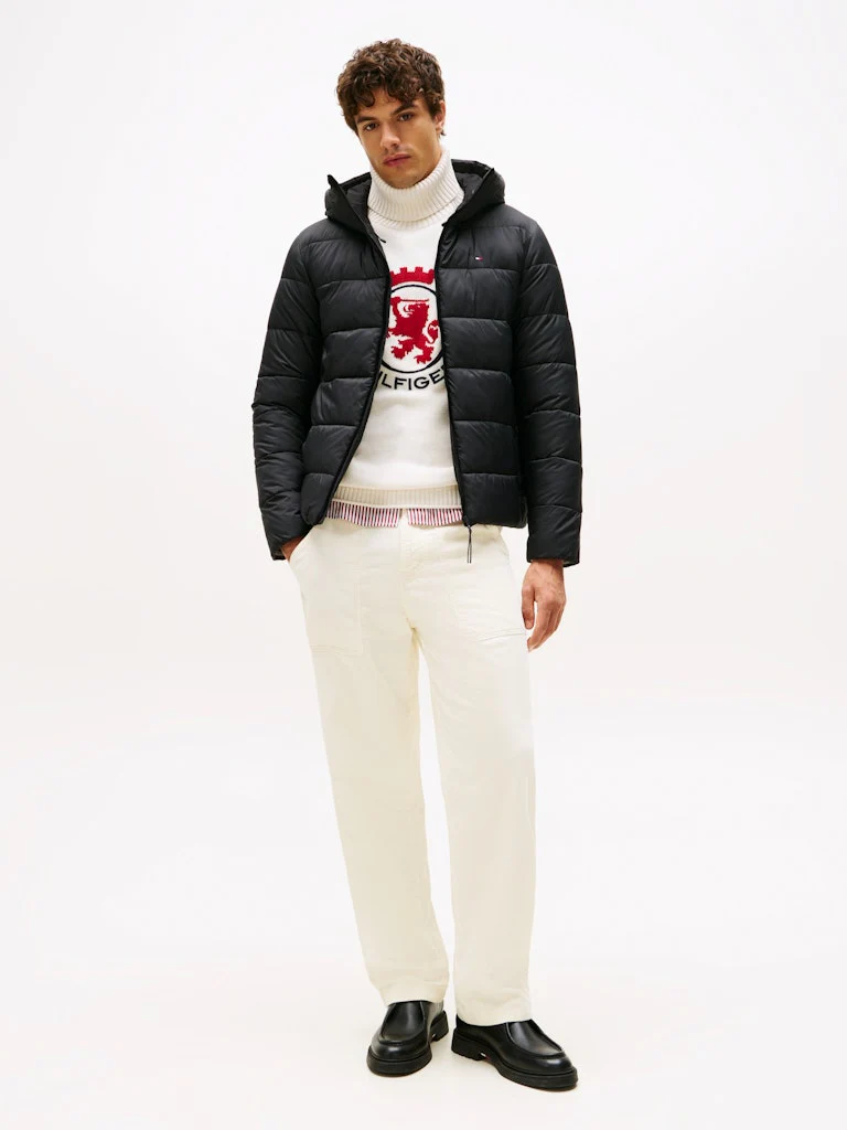 Tommy Hilfiger mieesten takki, MID WEIGHT HOODED JACKET Musta - Image 3