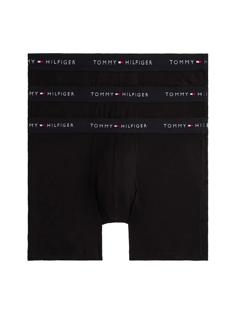 Tommy Hilfiger Miesten Bokserit, 3P Boxer Brief Musta