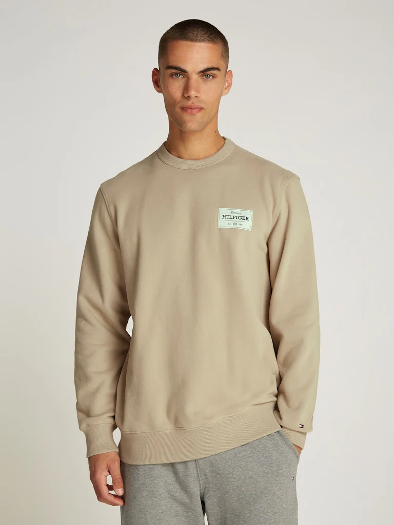 Tommy Hilfiger miesten collegepusero, MONOTYPE LABEL SWEATSHIRT Beige