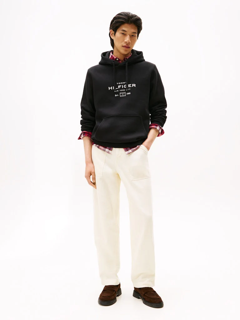 Tommy Hilfiger miesten huppari, OVAL GRAPHIC HOODIE Musta - Image 3