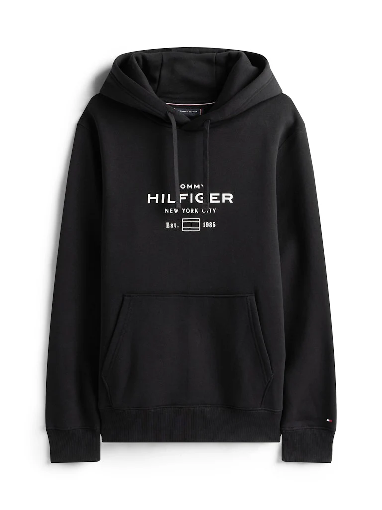 Tommy Hilfiger miesten huppari, OVAL GRAPHIC HOODIE Musta - Image 4
