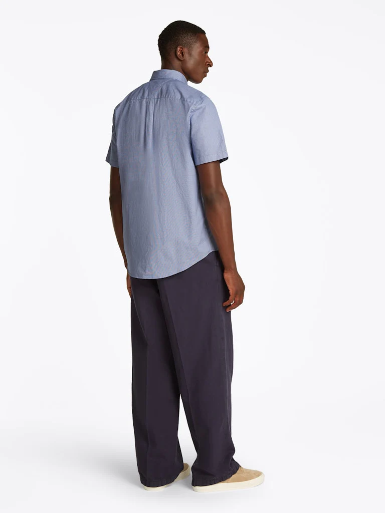 Tommy Hilfiger miesten kauluspaita, FLEX POPLIN HOUNDSTOOTH SHIRT Sininen Kuosi - Image 2