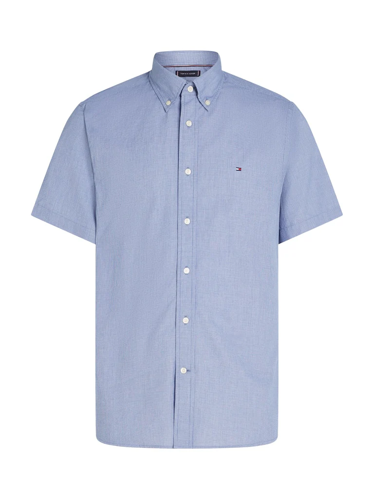 Tommy Hilfiger miesten kauluspaita, FLEX POPLIN HOUNDSTOOTH SHIRT Sininen Kuosi - Image 3