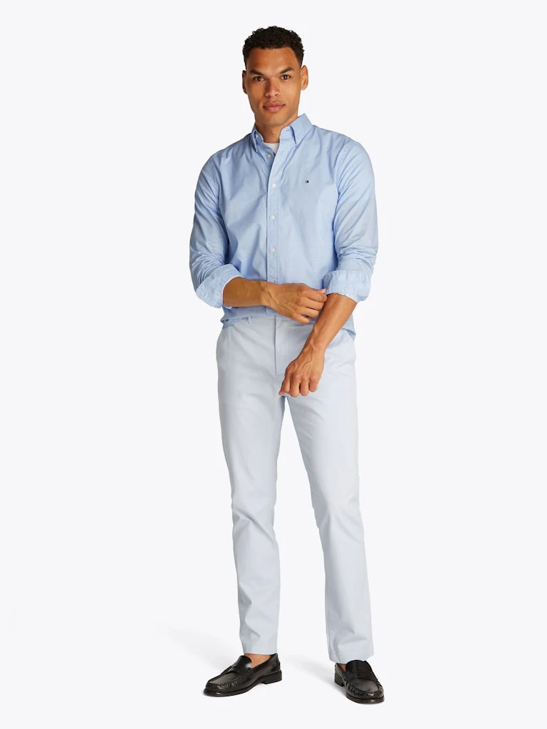 Tommy Hilfiger miesten kauluspaita, FLEX POPLIN MINI PRINT RFSHIRT Sininen Kuosi - Image 3