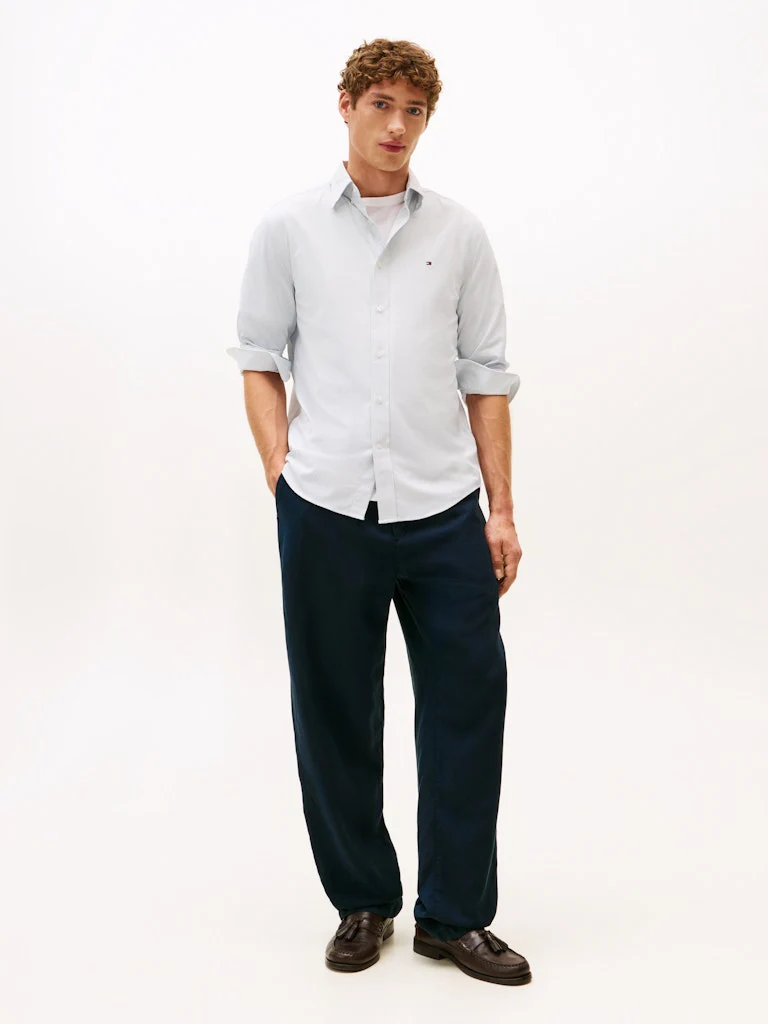 Tommy Hilfiger miesten kauluspaita, PERFORMANCE PRINT SHIRT Valkopohjainen Kuosi - Image 3