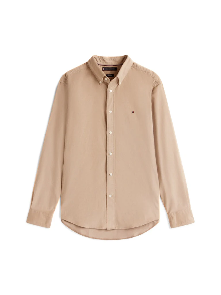 Tommy Hilfiger miesten kauluspaita, SOLID CORDUROY RF SHIRT Beige - Image 4