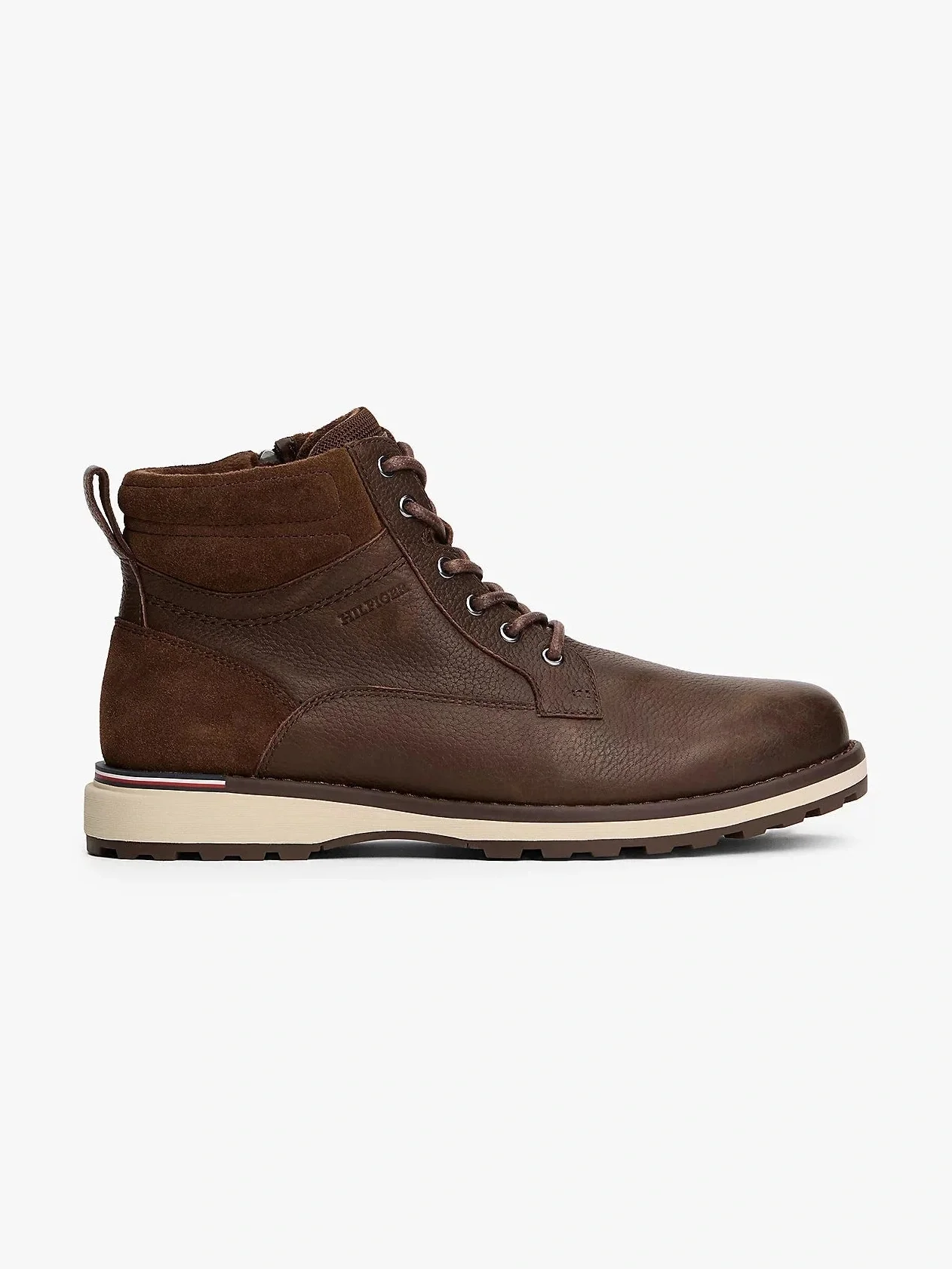 Tommy Hilfiger miesten kengät, CORPORATE W LEATHER LACE BOOT Tummanruskea
