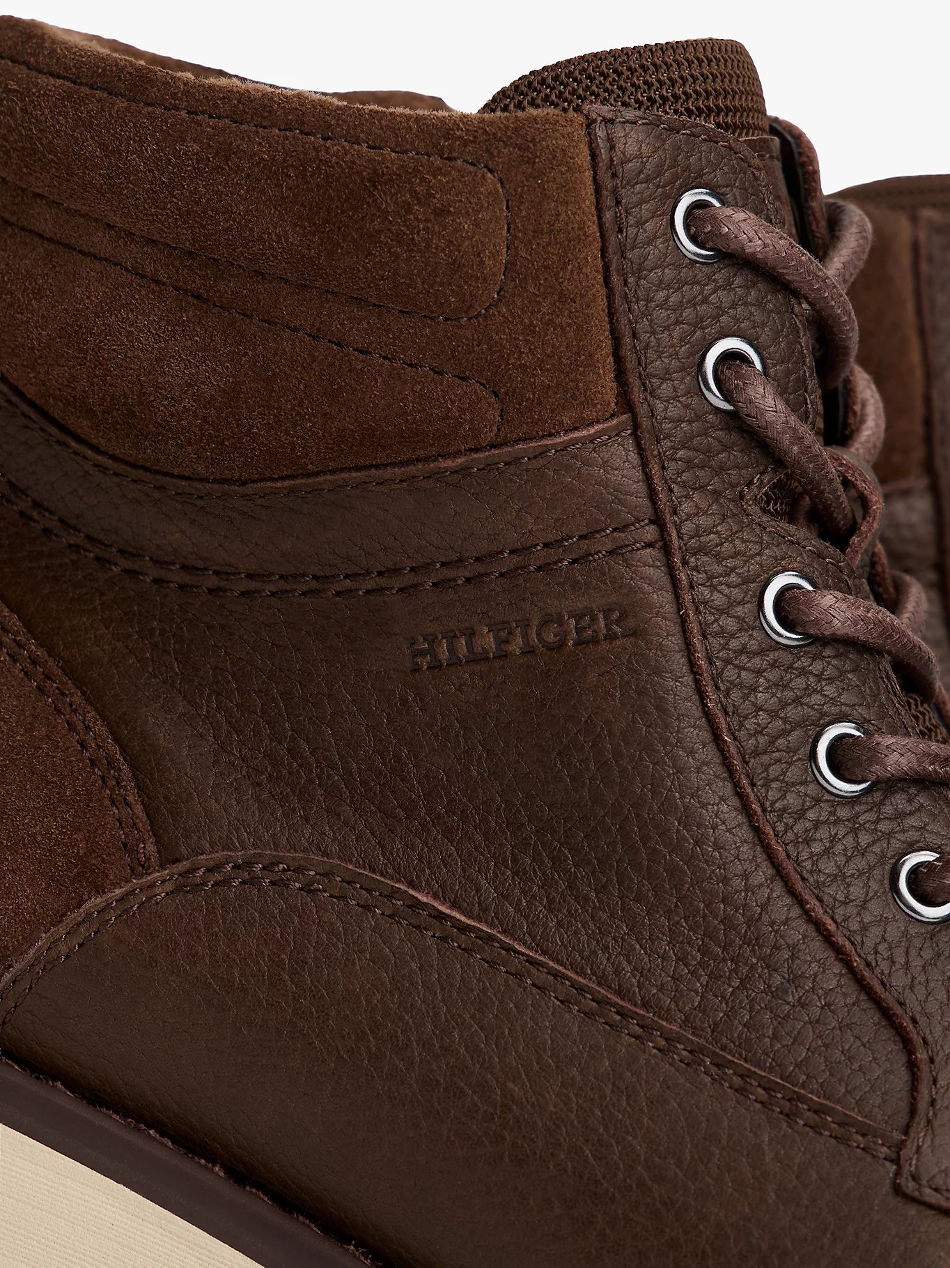 Tommy Hilfiger miesten kengät, CORPORATE W LEATHER LACE BOOT Tummanruskea - Image 6