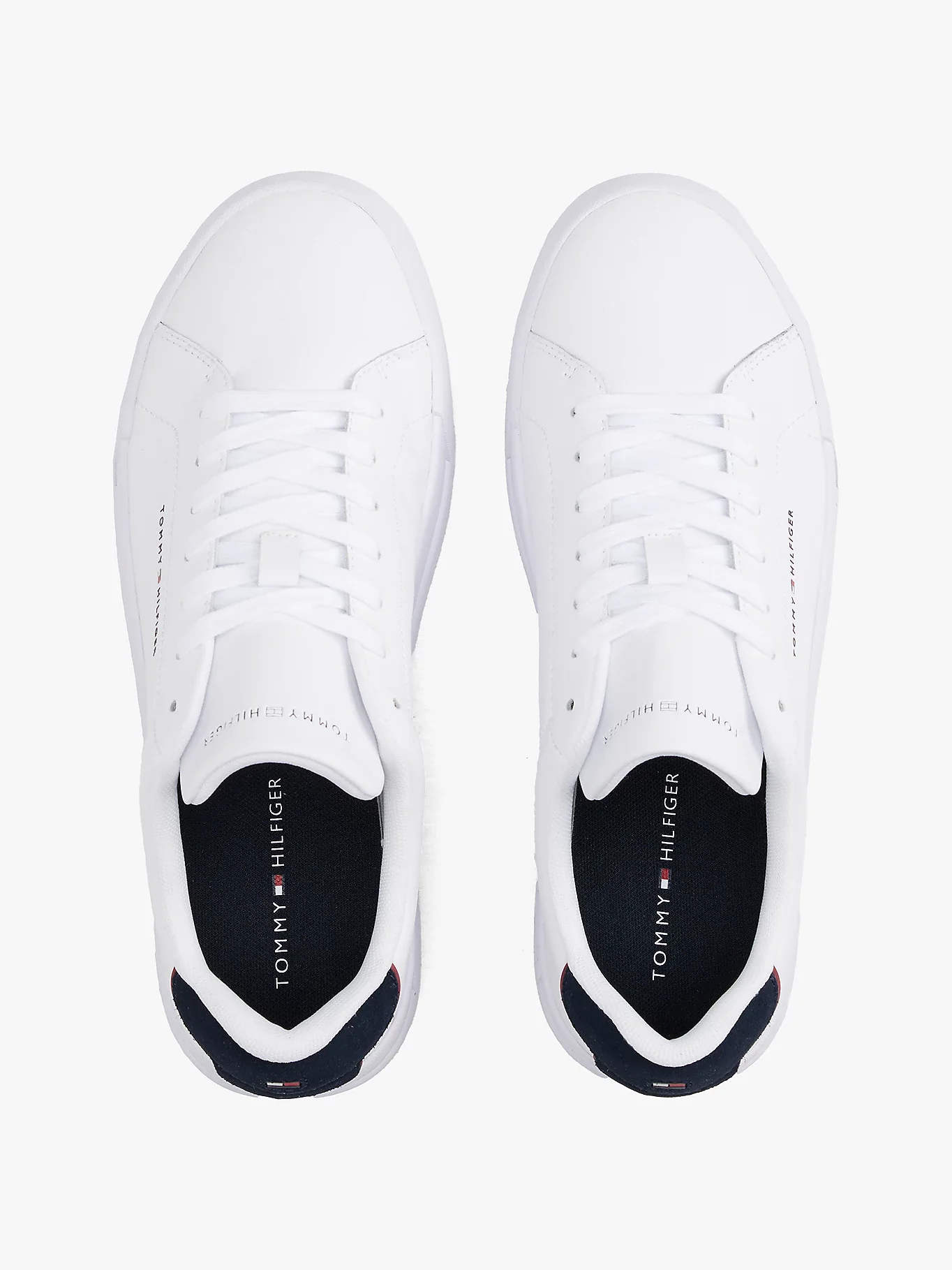 Tommy Hilfiger miesten tennarit, TH COURT LEATHER DETAIL ESS Valkoinen - Image 2