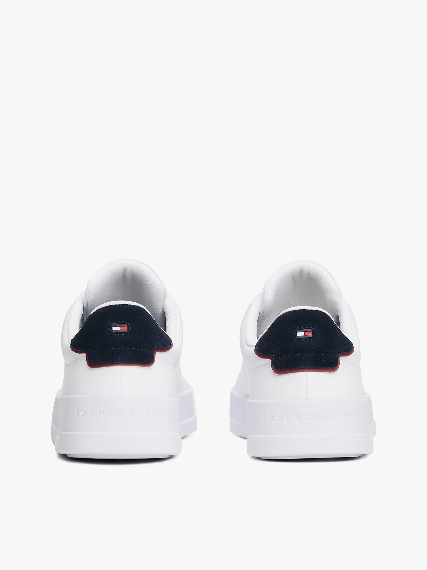 Tommy Hilfiger miesten tennarit, TH COURT LEATHER DETAIL ESS Valkoinen - Image 3