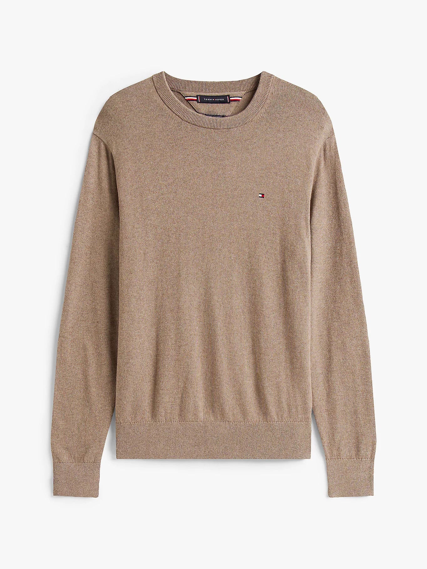 Tommy Hilfiger miesten neulepusero PIMA ORG CTN CASHMERE CREW NECK, Beige - Image 3