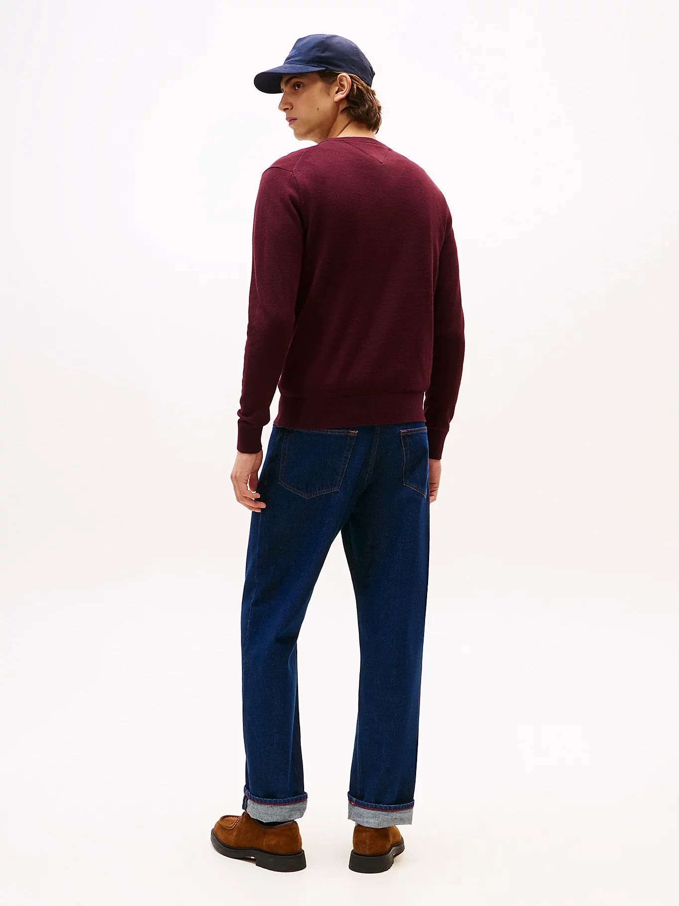 Tommy Hilfiger miesten neule, PIMA ORG CTN CASHMERE CREW NECK Viininpunainen - Image 2