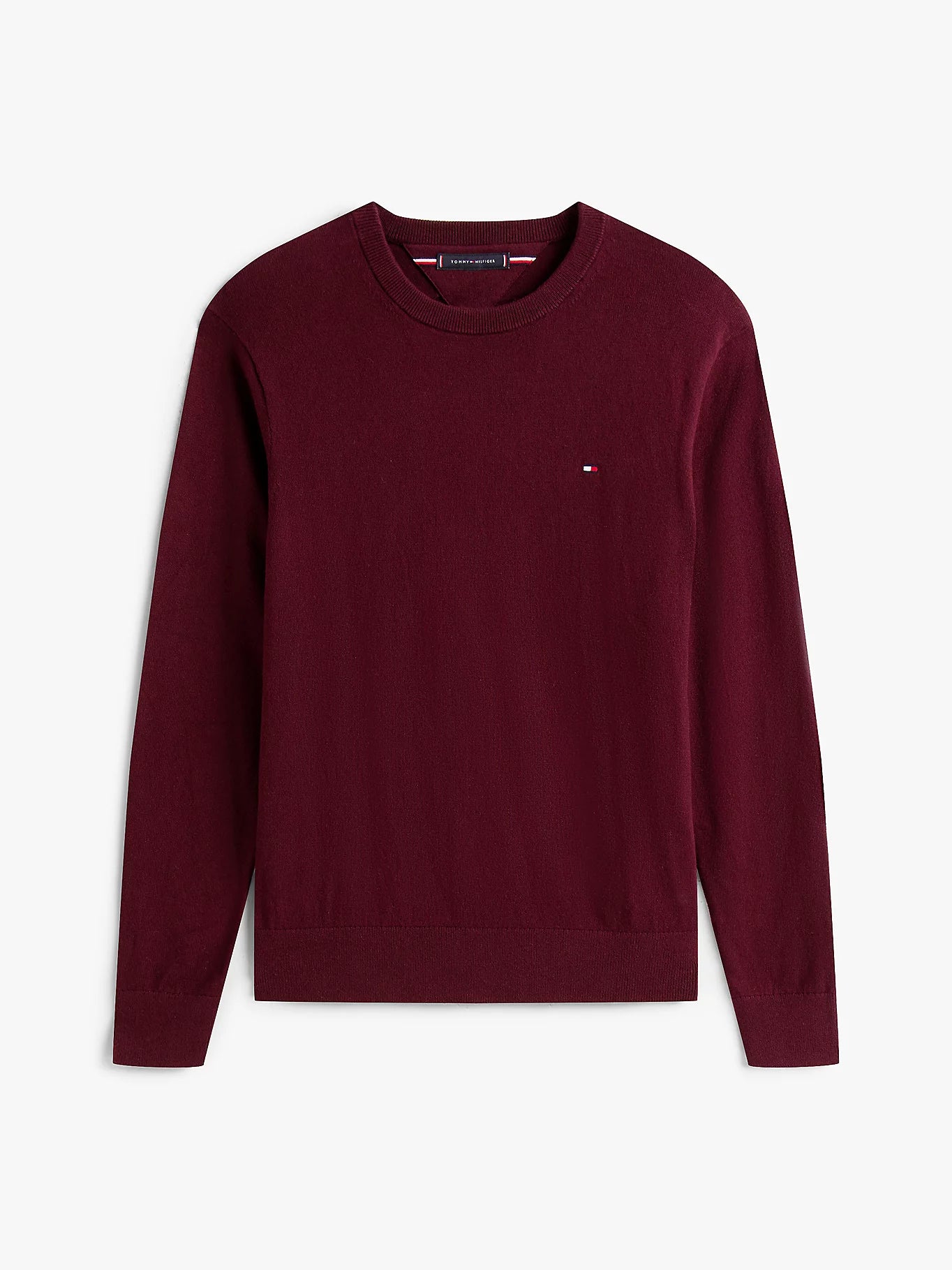 Tommy Hilfiger miesten neule, PIMA ORG CTN CASHMERE CREW NECK Viininpunainen - Image 3