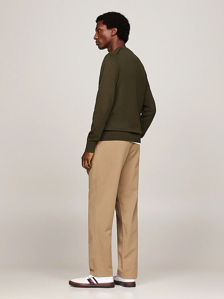 Tommy Hilfiger Miesten Neule, PIMA ORG CTN CASHMERECREW NECK Armeijanvihreä - Image 4