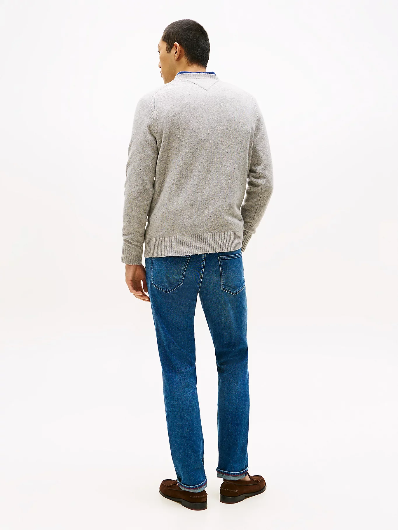 Tommy Hilfiger miesten neulepusero, CLAMBSWOOL CREW NECK Vaaleanharmaa - Image 4