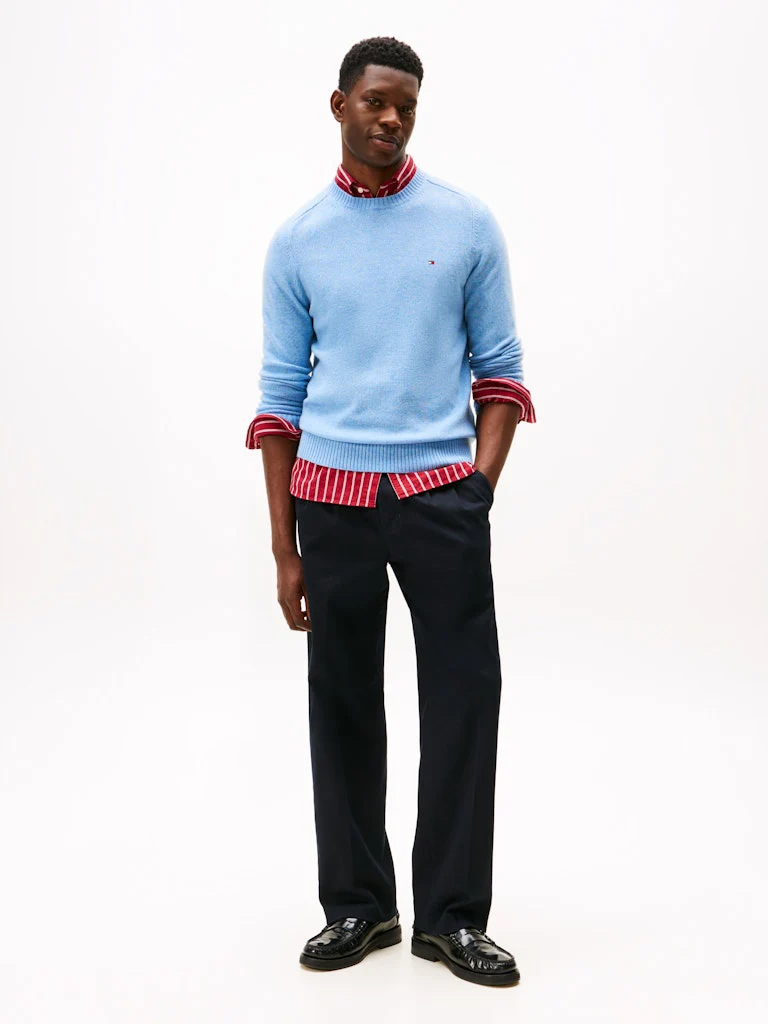 Tommy Hilfiger miesten neulepusero, CLAMBSWOOL CREW NECK Vaaleansininen - Image 3