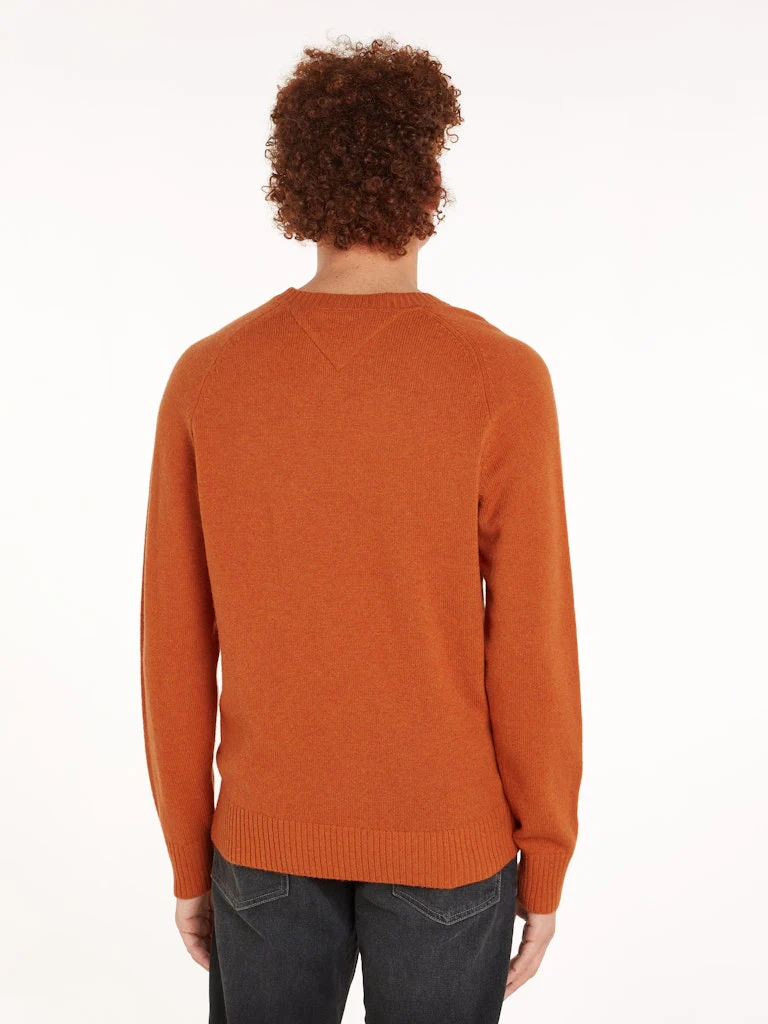 Tommy Hilfiger Miesten Neulepusero, LAMBSWOOL CREW NECK KONEPESTÄVÄ Poltettu Oranssi - Image 2