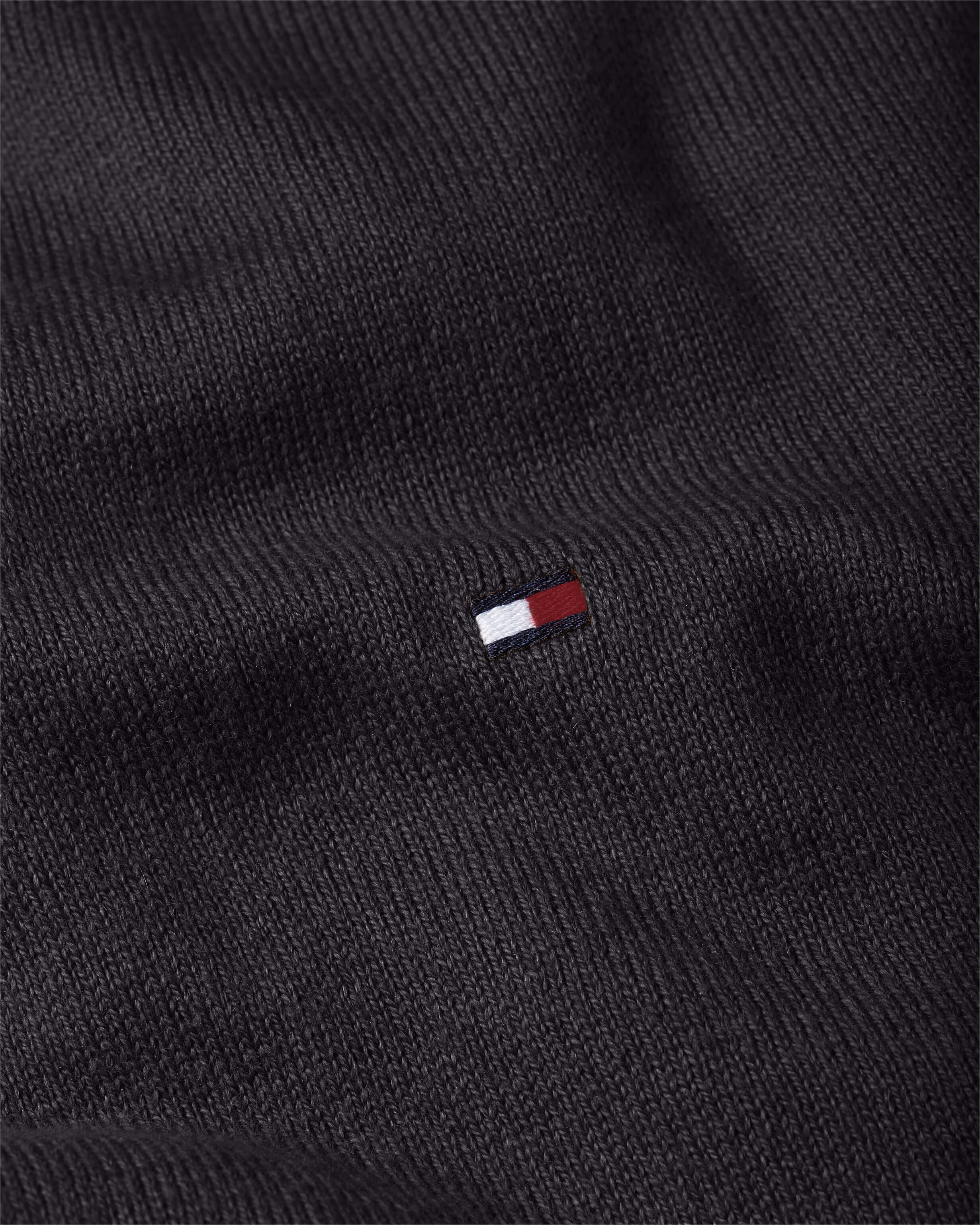 Tommy Hilfiger Miesten Neulepusero, PIMA ORG CTN CASHMERE CREW Tummanharmaa - Image 3