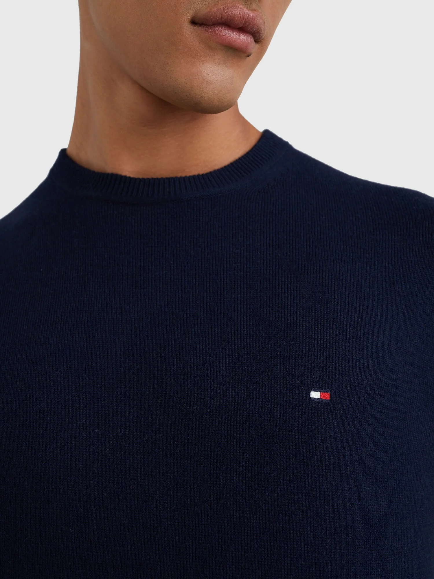 Tommy Hilfiger Miesten Neulepusero, PIMA ORG CTN CASHMERE CREW Tummansininen - Image 3