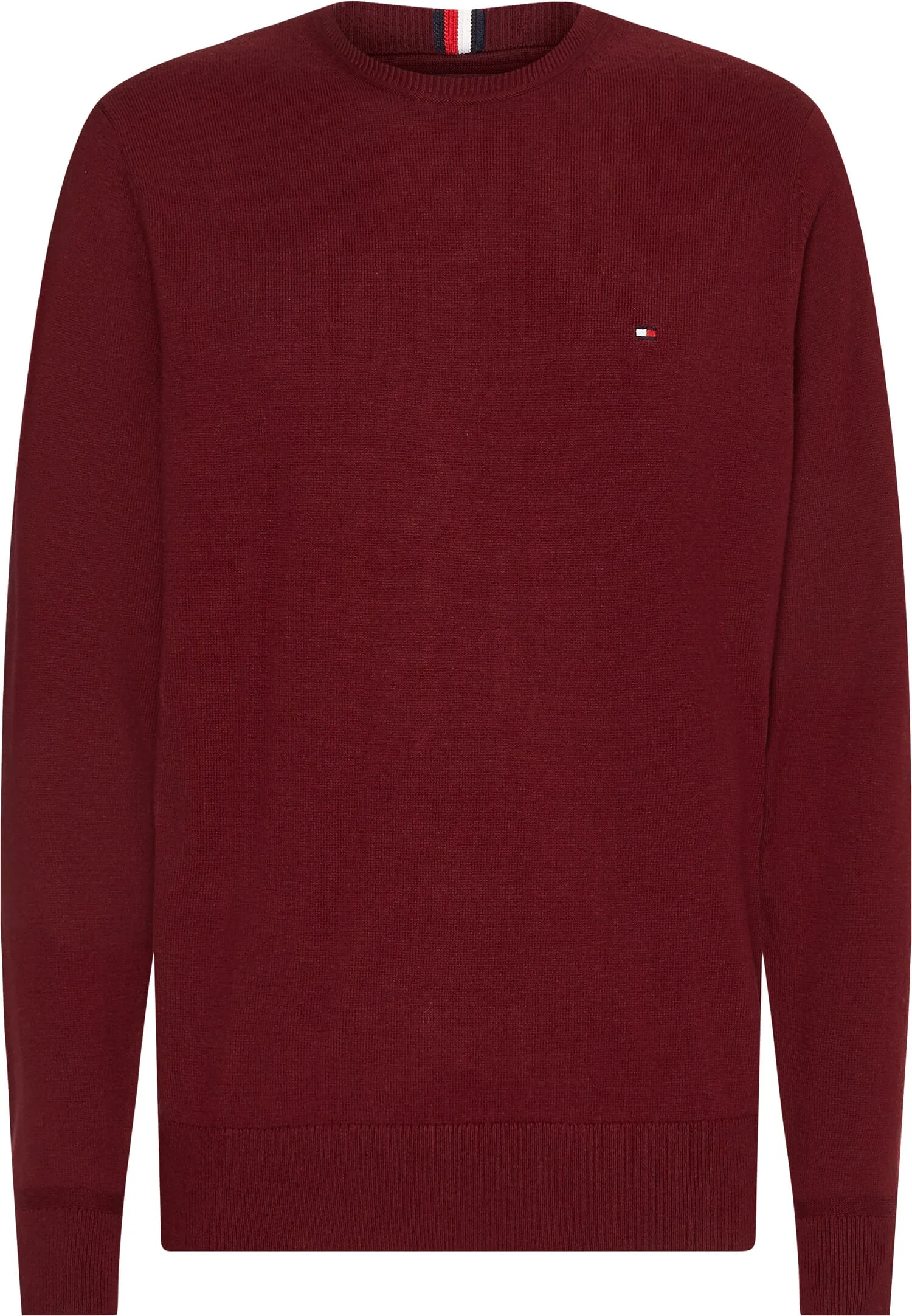 Tommy Hilfiger Miesten Neulepusero, PIMA ORG CTN CASHMERE CREW Viininpunainen