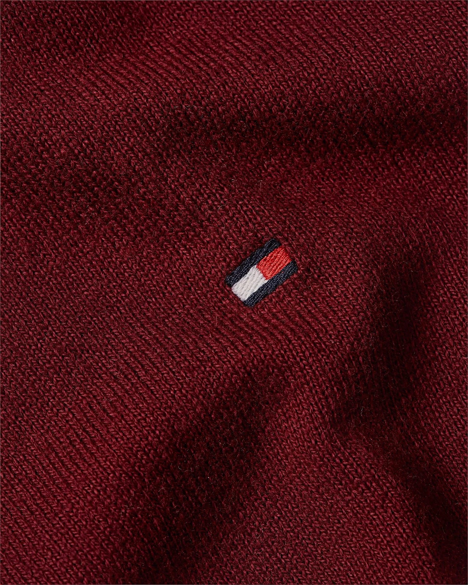 Tommy Hilfiger Miesten Neulepusero, PIMA ORG CTN CASHMERE CREW Viininpunainen - Image 3