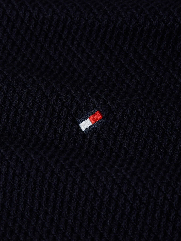 Tommy Hilfiger Miesten Neulepusero, STRUCTURE CREW NK Tummansininen - Image 6