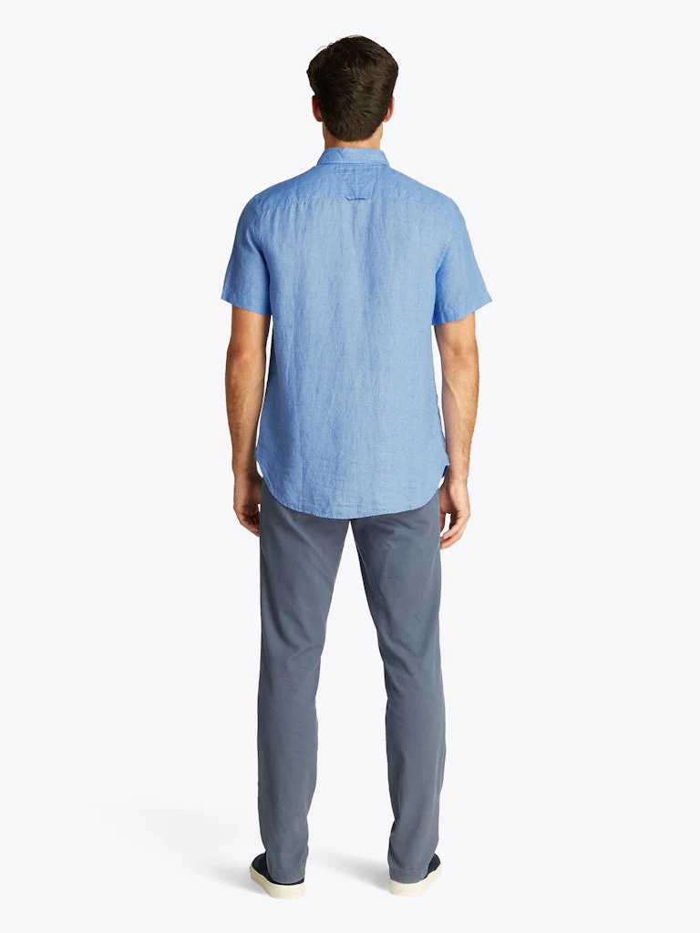 Tommy Hilfiger miesten paita, PIGMENT DYED LINEN RF SS Keskisininen - Image 2