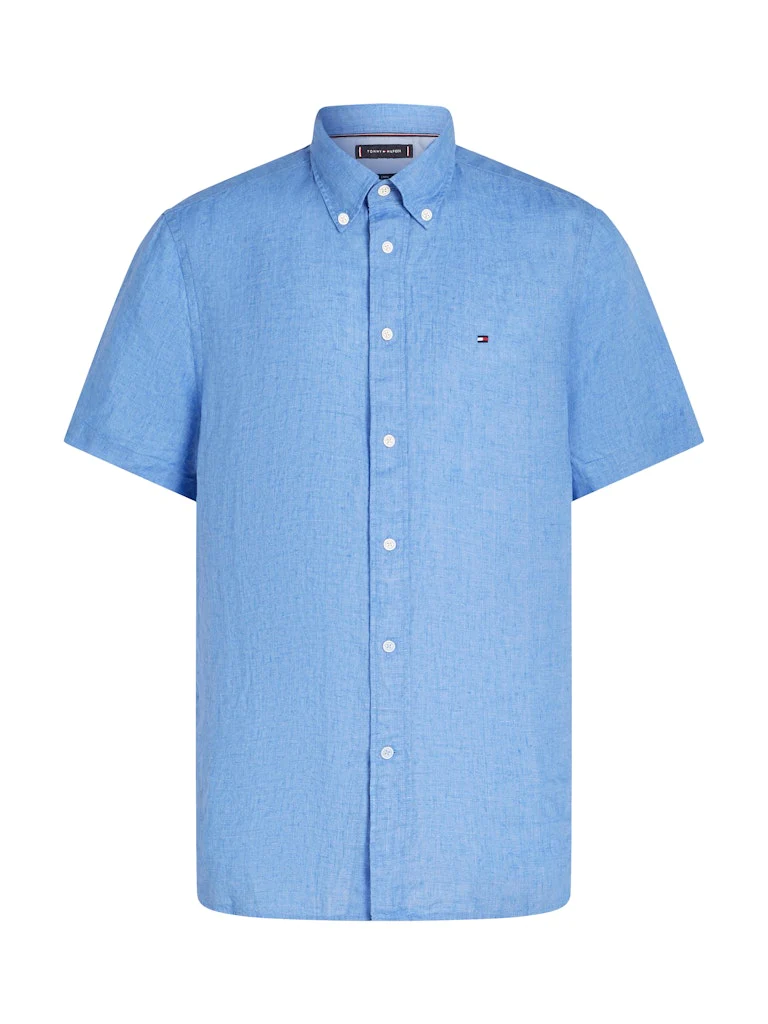 Tommy Hilfiger miesten paita, PIGMENT DYED LINEN RF SS Keskisininen - Image 3