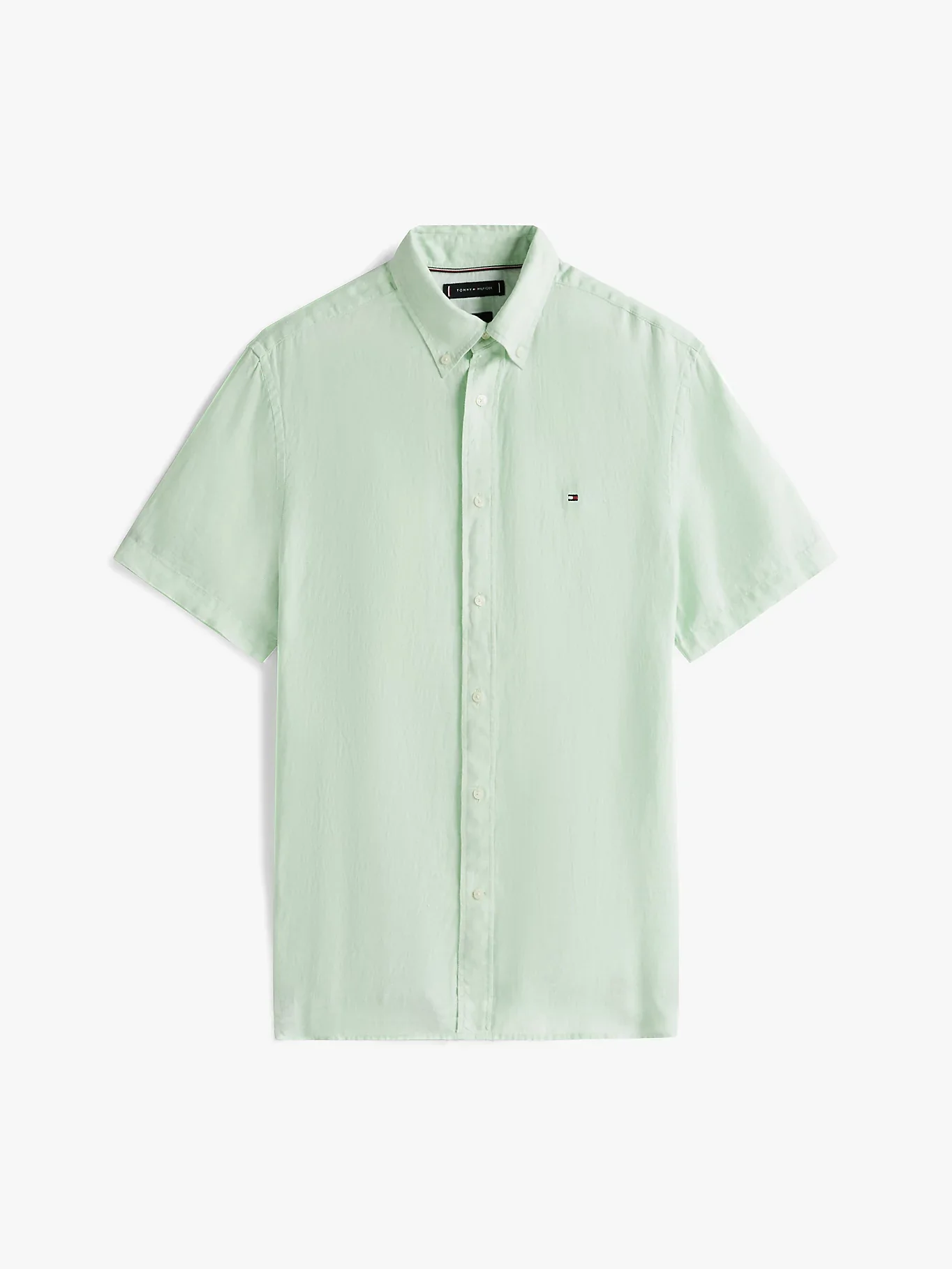 Tommy Hilfiger miesten paita, PIGMENT DYED LINEN RF SS Mintunvihreä - Image 3
