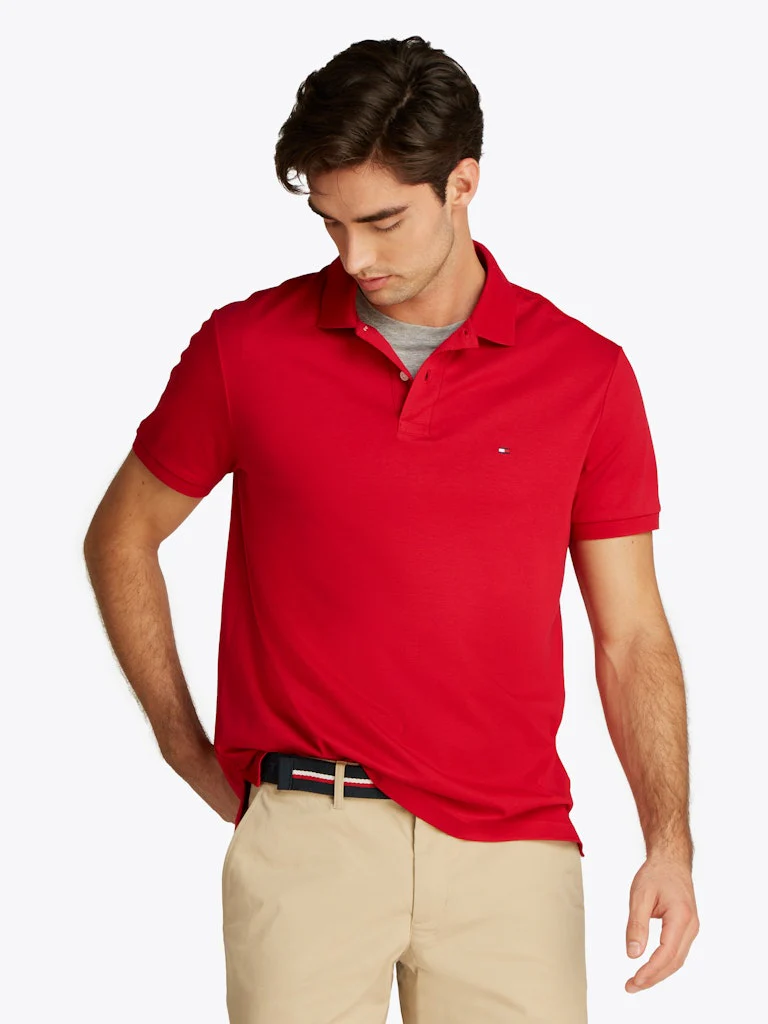 Tommy Hilfiger miesten pikeepaita, LIQUID COTTO REG SEASONAL POLO Punainen