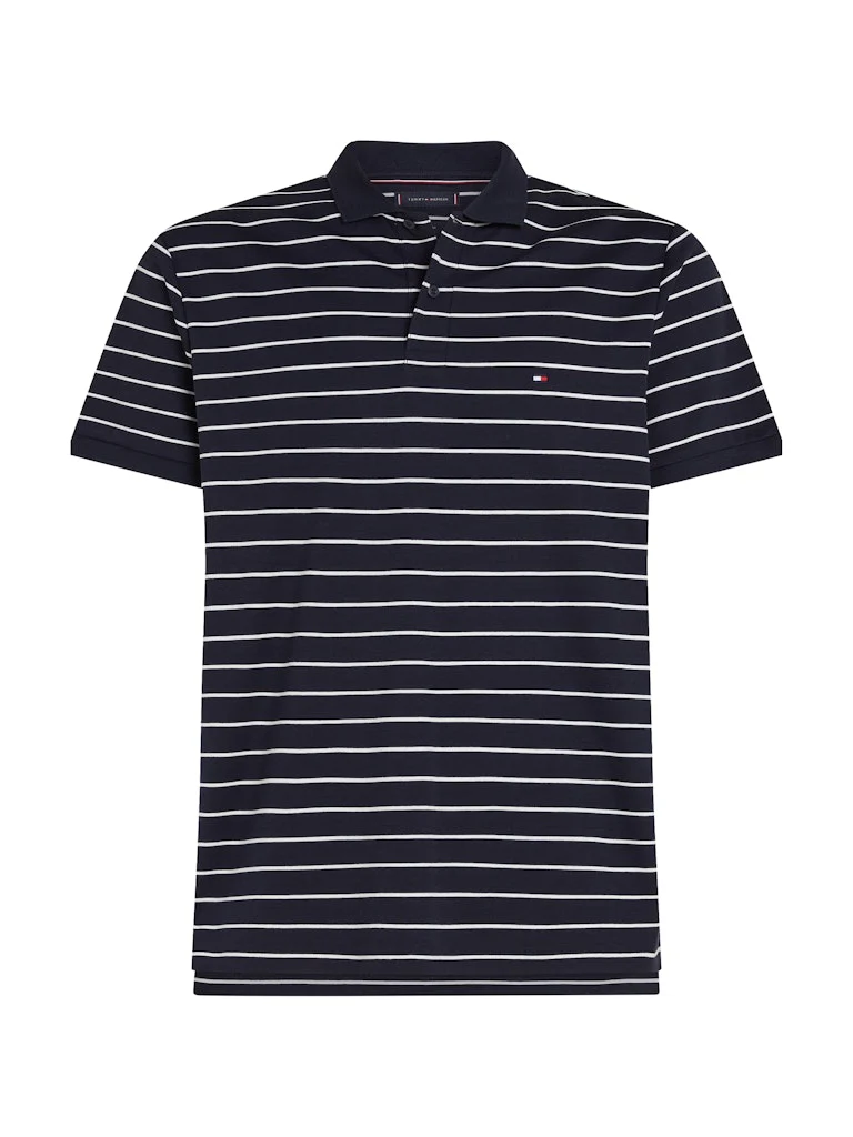 Tommy Hilfiger miesten pikeepaita, LIQUID COTTO REG SEASONAL POLO Raidallinen Sininen - Image 5