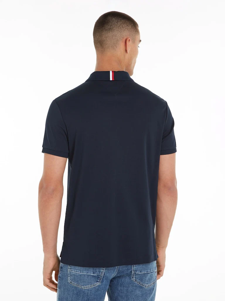 Tommy Hilfiger Miesten Pikeepaita, LIQUID COTTON ESSENTIAL Tummansininen - Image 2