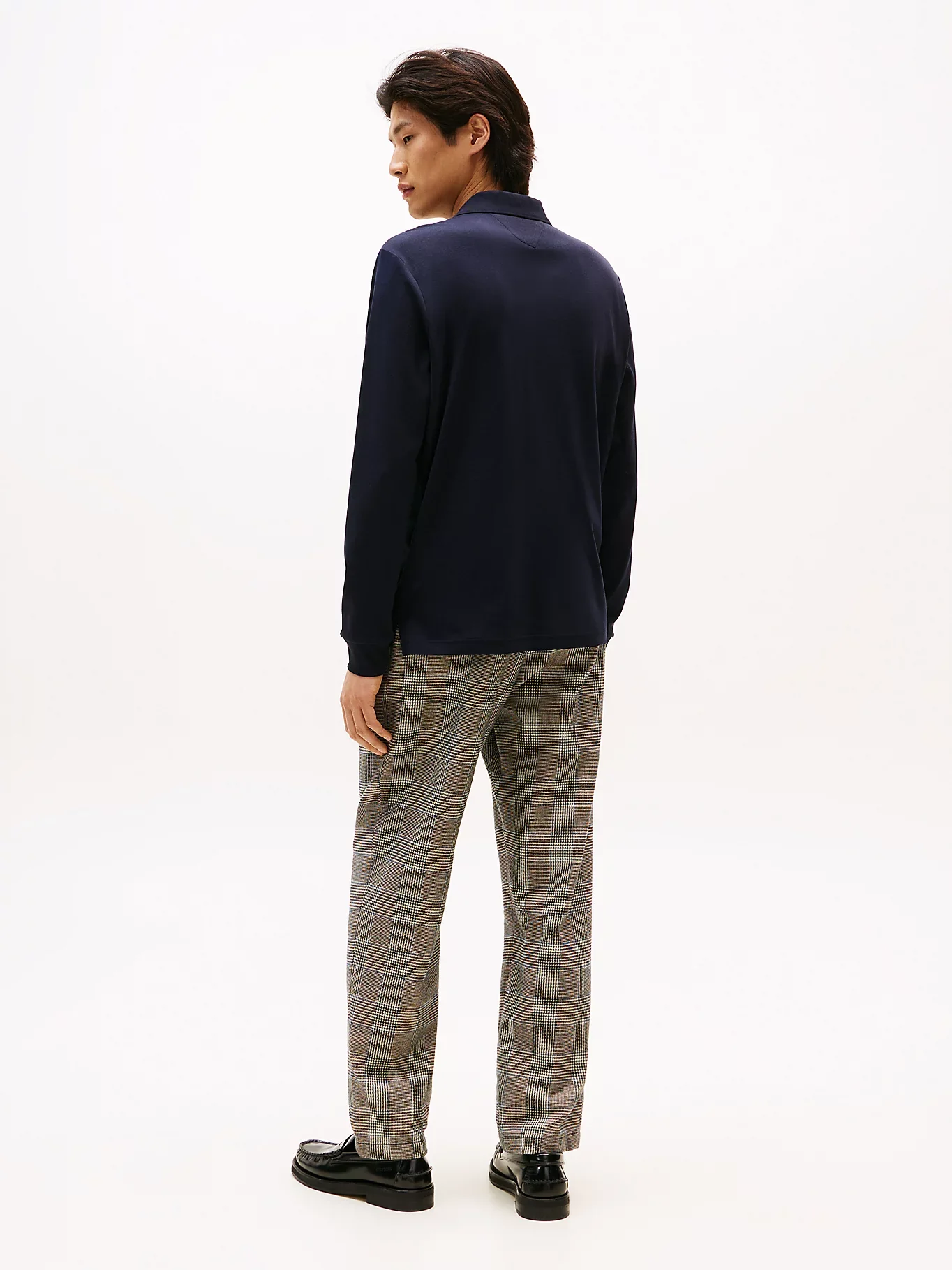 Tommy Hilfiger miesten pitkähihainen pikeepaita, L/S LIQUID COTTON REG POLO Tummansininen - Image 2