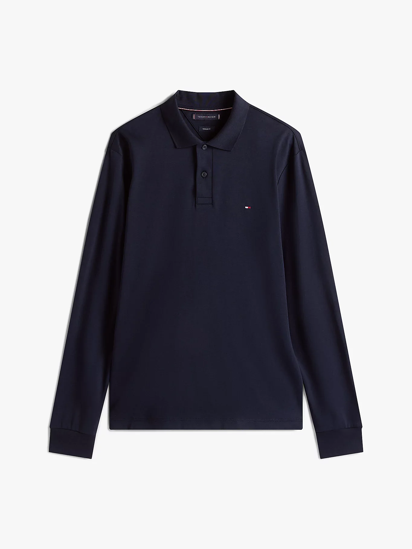 Tommy Hilfiger miesten pitkähihainen pikeepaita, L/S LIQUID COTTON REG POLO Tummansininen - Image 3