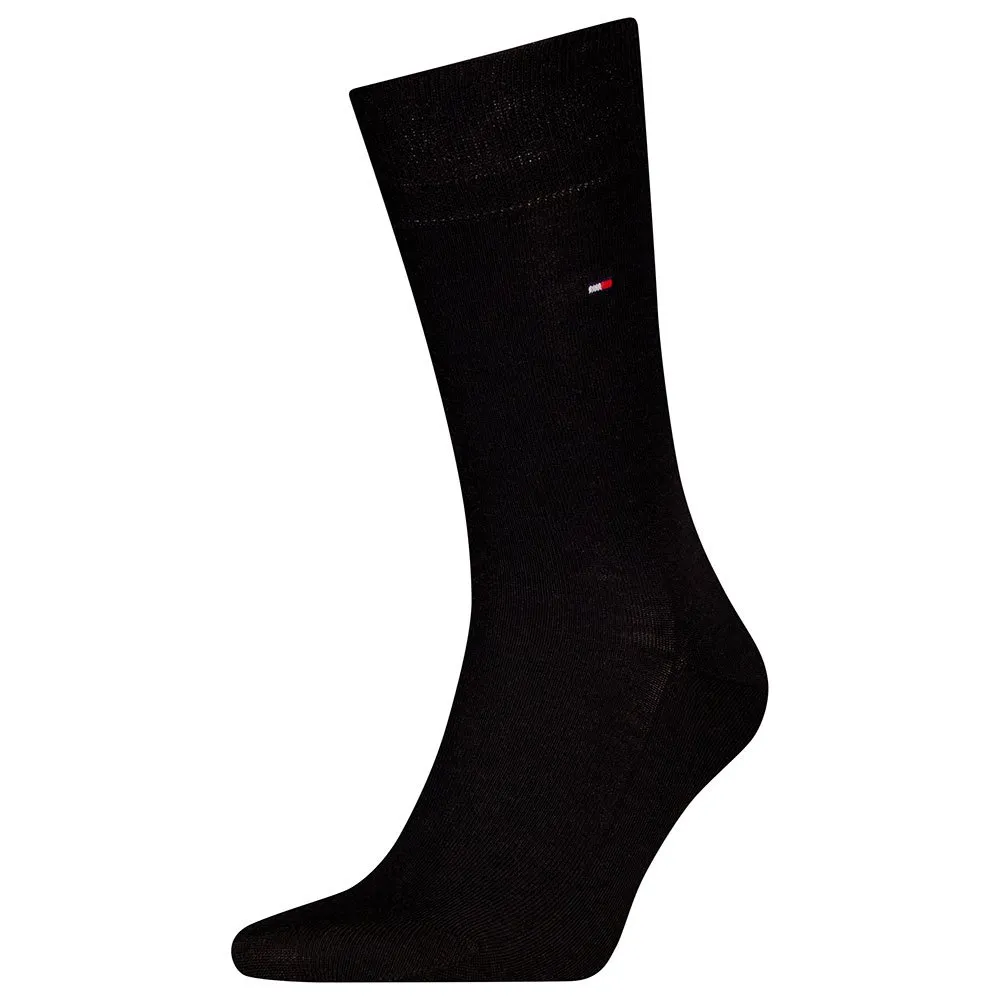 Tommy Hilfiger Miesten Sukat, PREMIUM MERCERIZED WOOL SOCK PUKUSUKKA NOS, Musta