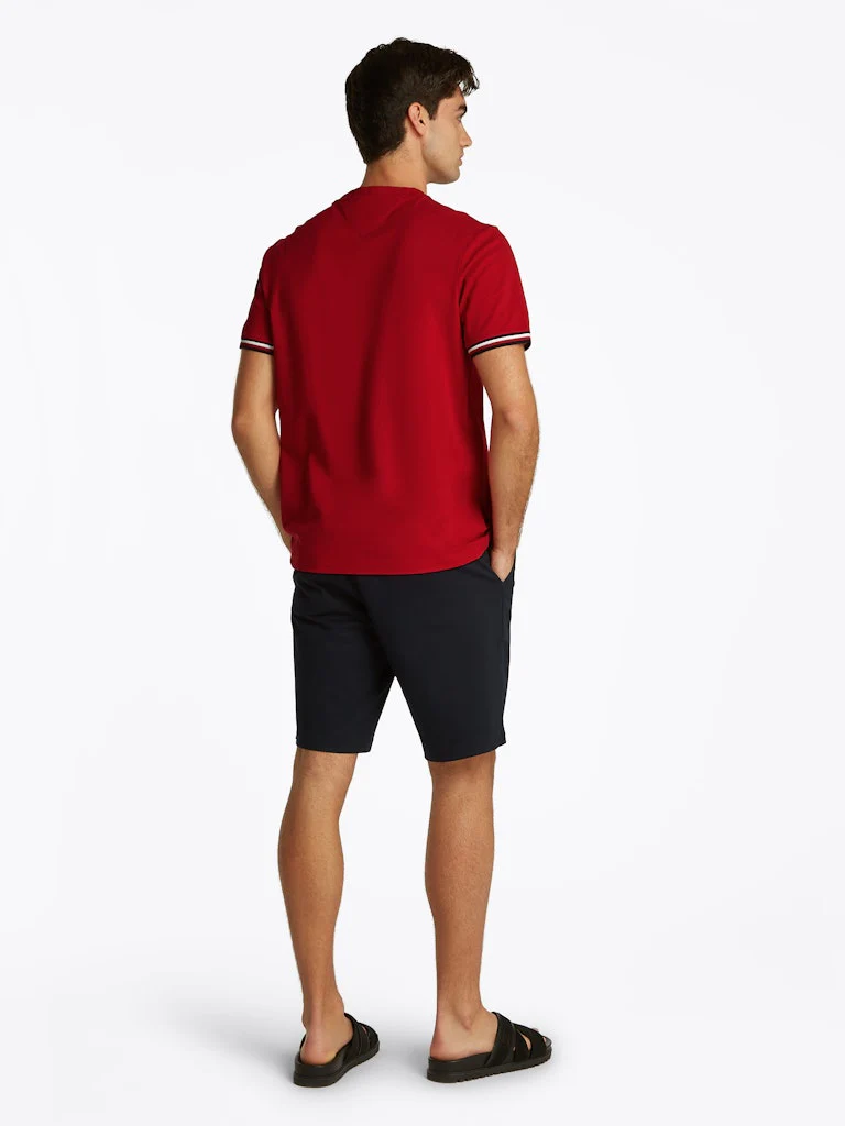 Tommy Hilfiger miesten t-paita,  GLOBAL STRIPE CUFF TEE Punainen - Image 2
