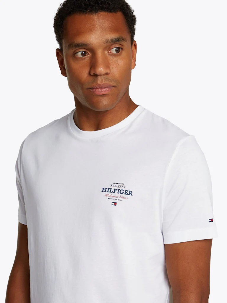 Tommy Hilfiger miesten t-paita, MONOTYPE ALL AMERICA, C1O Valkoinen - Image 3
