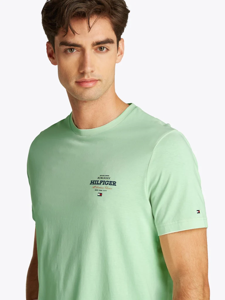 Tommy Hilfiger miesten t-paita, MONOTYPE ALL AMERICAN TEE Mintunvihreä - Image 4