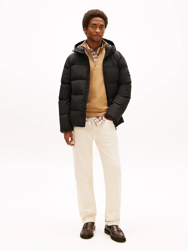 Tommy Hilfiger miesten untuvatakki, DOWN HOODED PUFFER JKT Musta - Image 2
