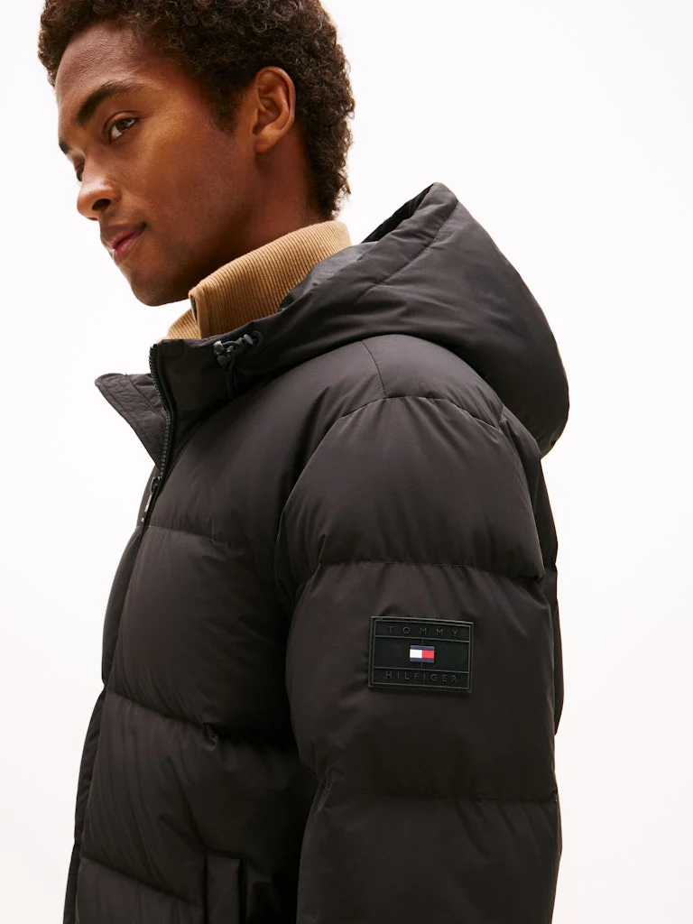 Tommy Hilfiger miesten untuvatakki, DOWN HOODED PUFFER JKT Musta - Image 4