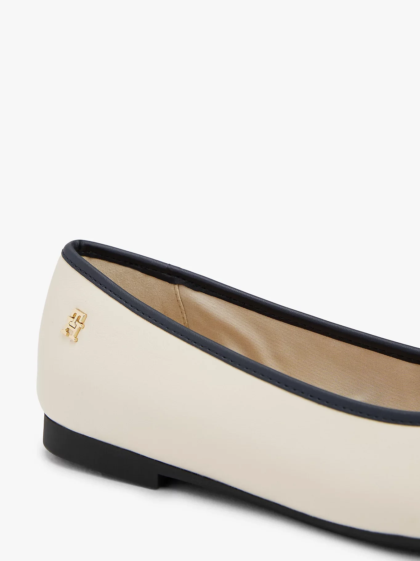 Tommy Hilfiger naisten balleriinat, TOE CAP LEATHER BALLERINA Beige Kuosi - Image 7