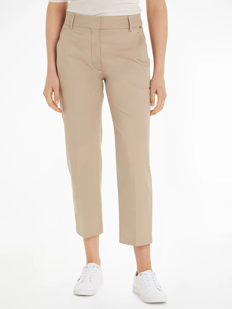 Tommy Hilfiger Naisten Chinot, SLIM STRAIGHT CO CHINO Vaalea Beige