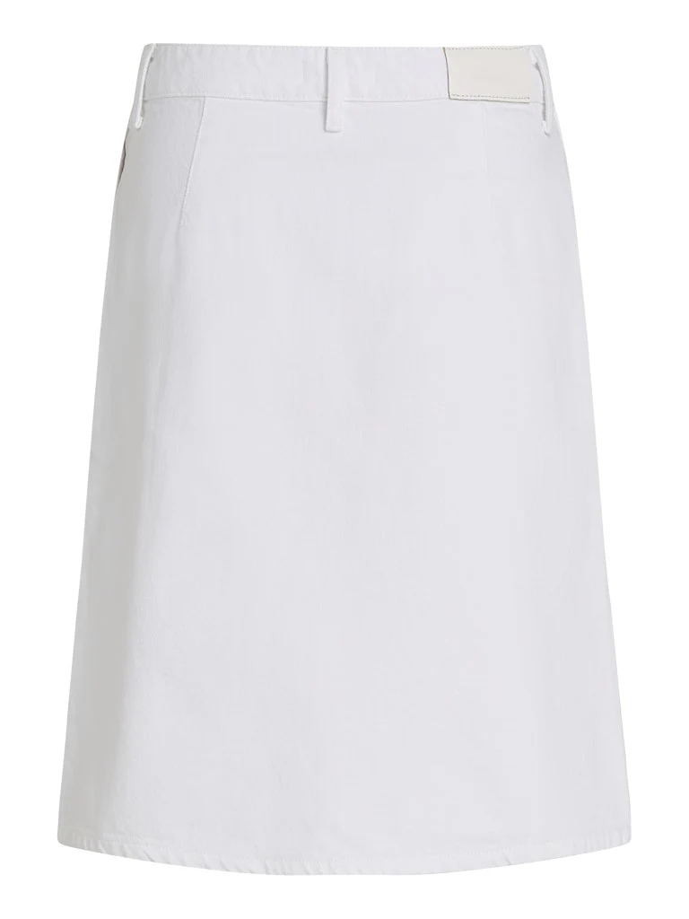 Tommy Hilfiger naisten farkkuhame, DNM KNEE STRAIGHT SKIRT WHITE Valkoinen - Image 6