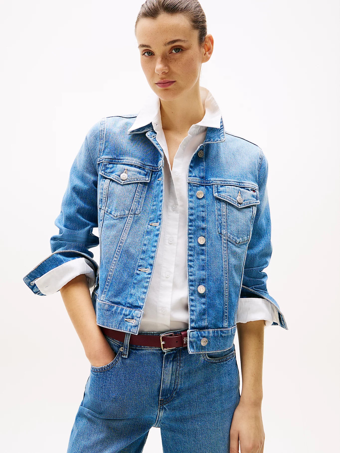 Tommy Hilfiger naisten farkkutakki, DNM SLIM JACKET UMA Indigo