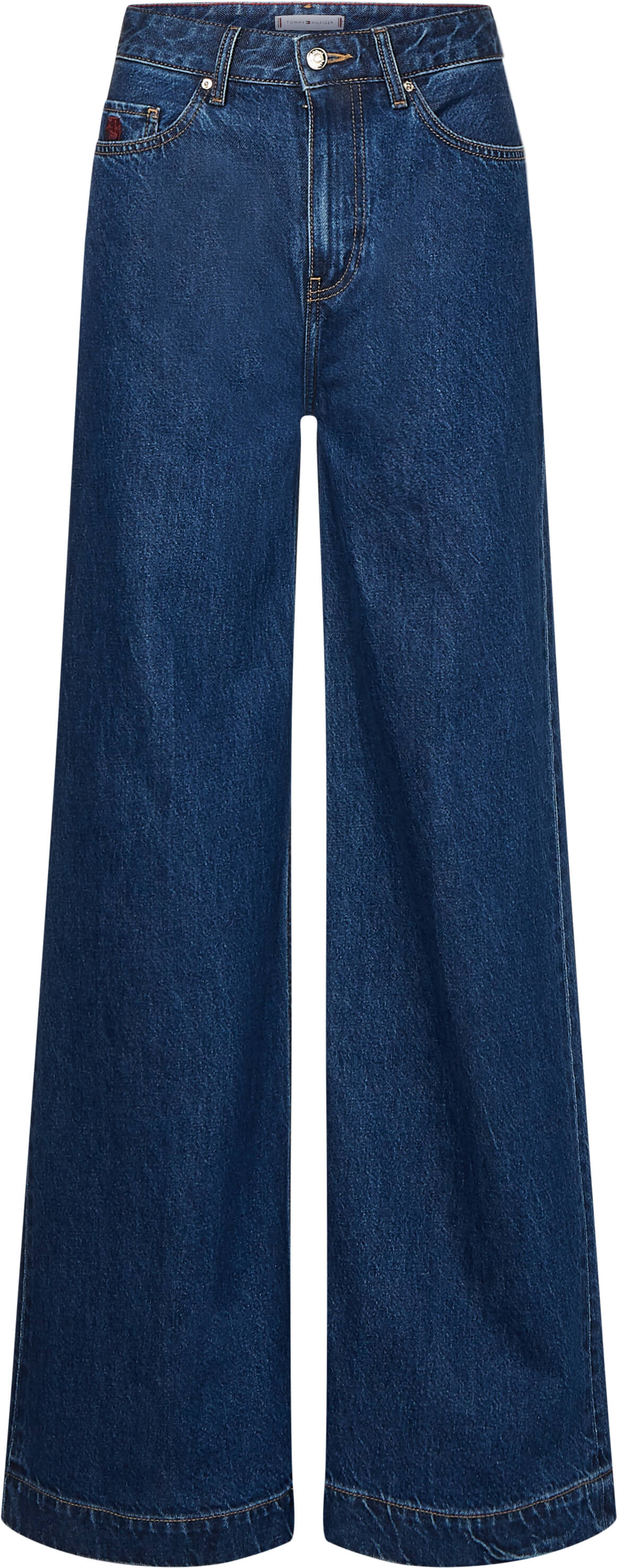 Tommy Hilfiger Naisten Farkut Wide Leg HW Denim Pant Indigo
