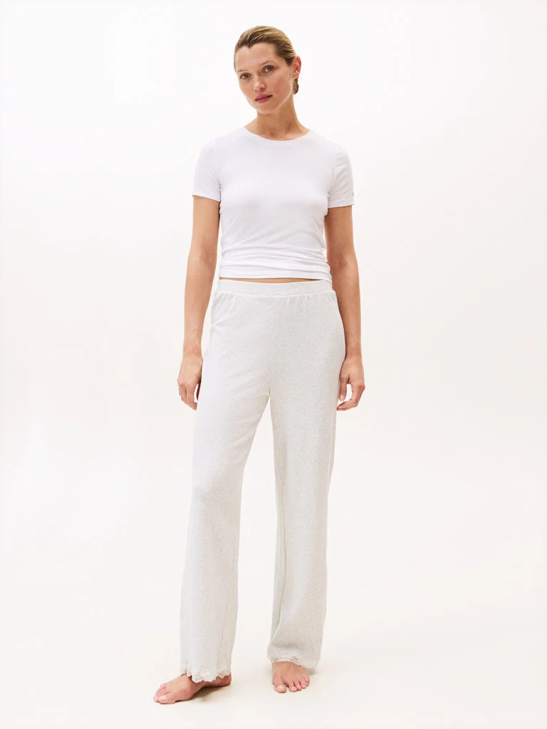 Tommy Hilfiger naisten housut, LACE PANT Vaaleanharmaa
